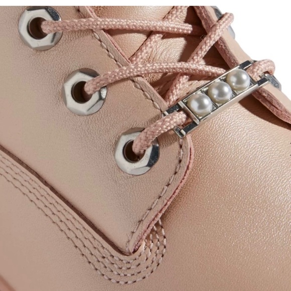 Womens Timberland 6" Metallic Collar Premium Boot - Cameo Rose / Silver - Picture 7 of 15